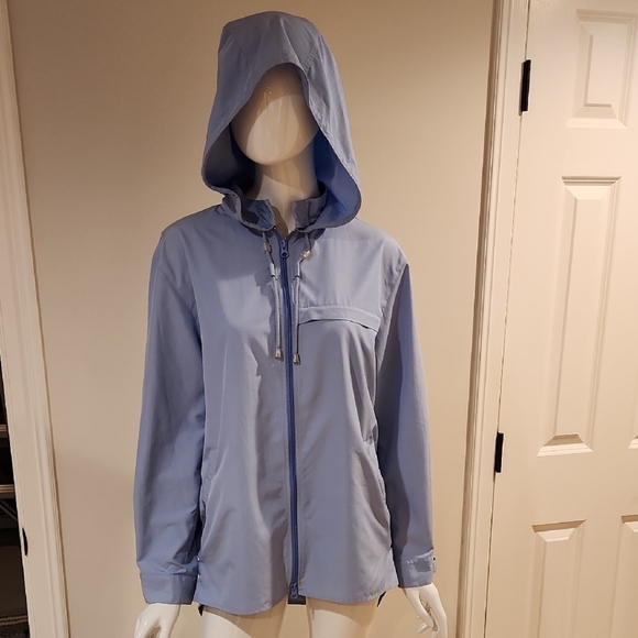 Lauren Ralph Lauren Jackets & Blazers - Ralph Lauren Sky Blue Hooded Utility Jacket